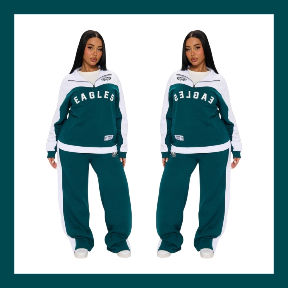Fashion Nova NFL Philadelphia Eagles Sweatpants - Green/combo